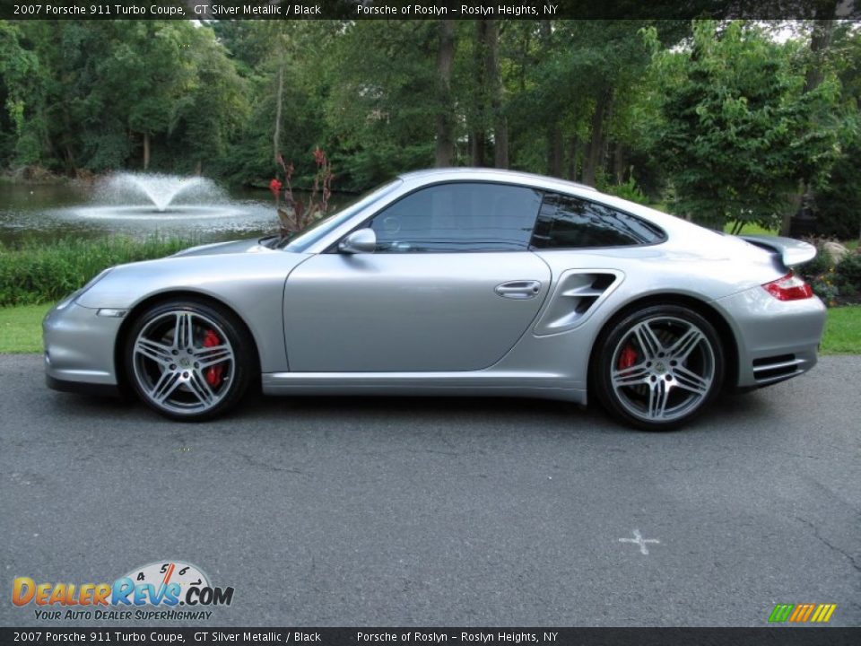 GT Silver Metallic 2007 Porsche 911 Turbo Coupe Photo #3