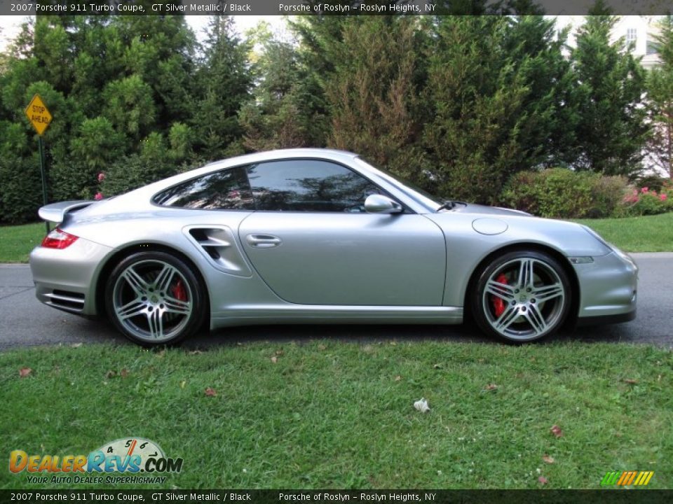 GT Silver Metallic 2007 Porsche 911 Turbo Coupe Photo #7