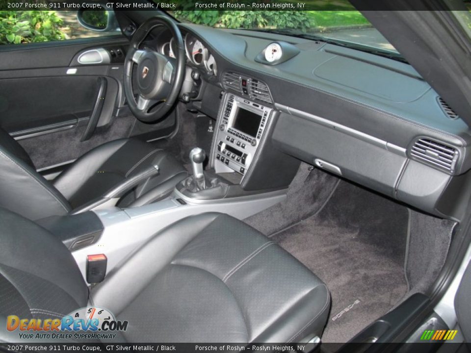 Black Interior - 2007 Porsche 911 Turbo Coupe Photo #14