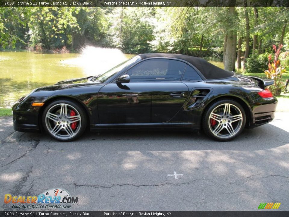 Black 2009 Porsche 911 Turbo Cabriolet Photo #3