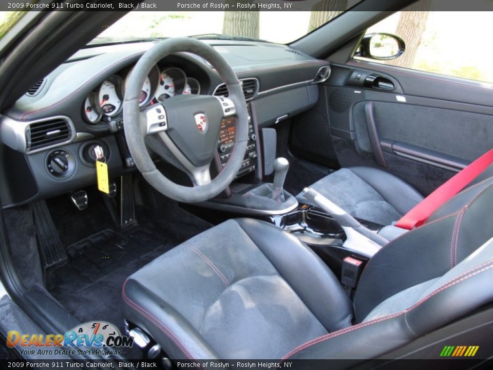 Black Interior - 2009 Porsche 911 Turbo Cabriolet Photo #11