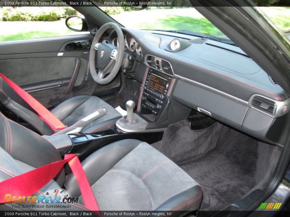 Black Interior - 2009 Porsche 911 Turbo Cabriolet Photo #13