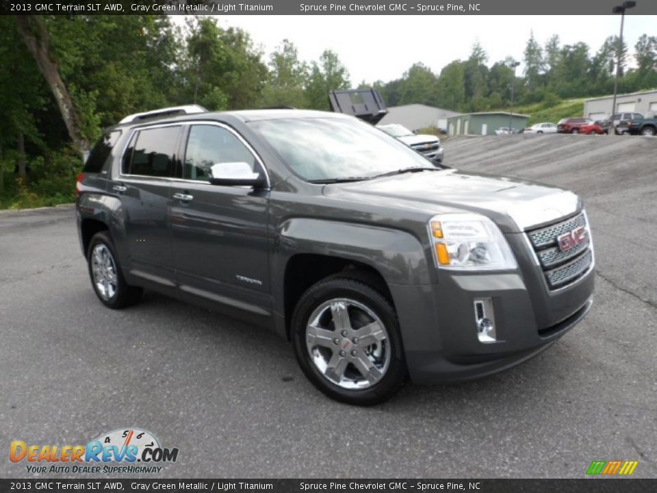2013 GMC Terrain SLT AWD Gray Green Metallic / Light Titanium Photo #3