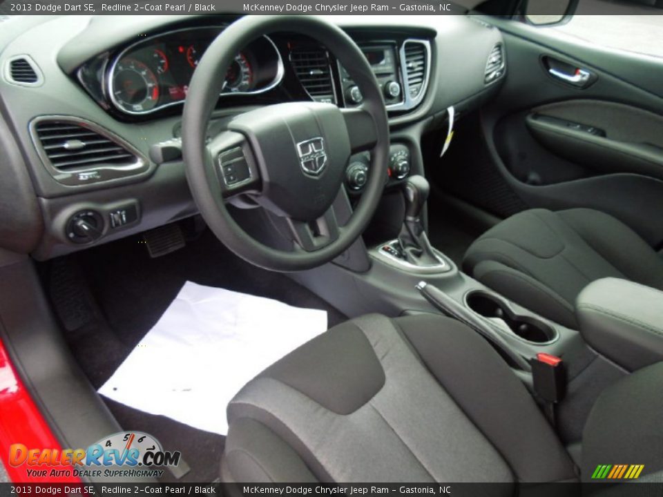 Black Interior - 2013 Dodge Dart SE Photo #26