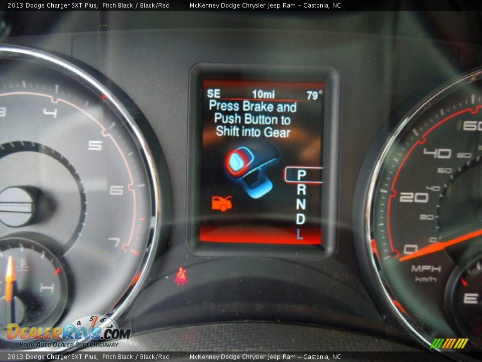 2013 Dodge Charger SXT Plus Pitch Black / Black/Red Photo #16