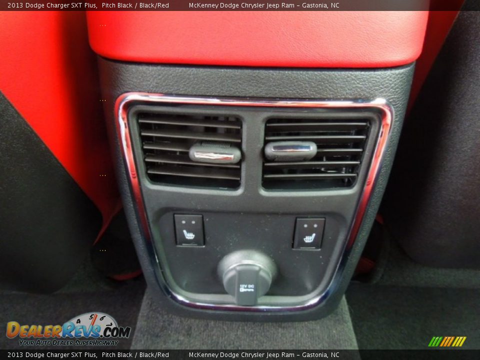 2013 Dodge Charger SXT Plus Pitch Black / Black/Red Photo #18