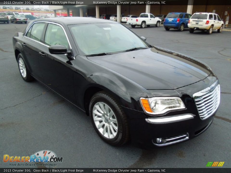 2013 Chrysler 300 Gloss Black / Black/Light Frost Beige Photo #1