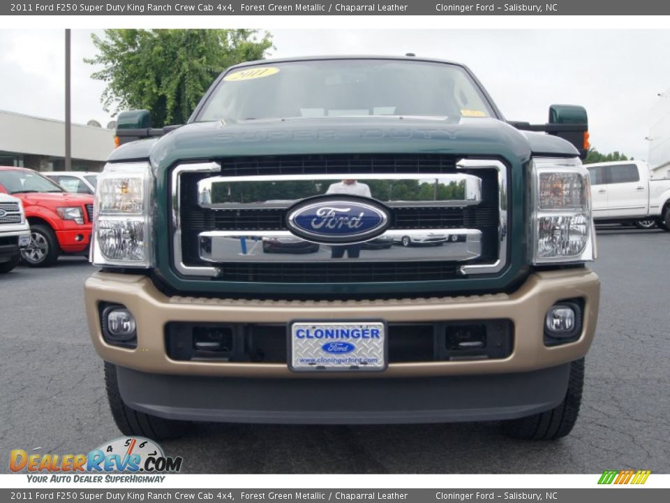 2011 Ford F250 Super Duty King Ranch Crew Cab 4x4 Forest Green Metallic / Chaparral Leather Photo #7