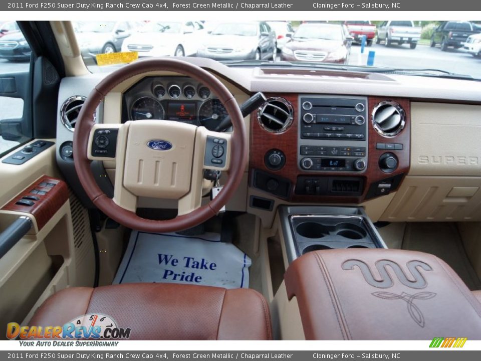 2011 Ford F250 Super Duty King Ranch Crew Cab 4x4 Forest Green Metallic / Chaparral Leather Photo #26