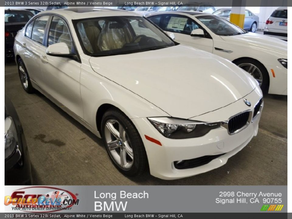 2013 BMW 3 Series 328i Sedan Alpine White / Veneto Beige Photo #1