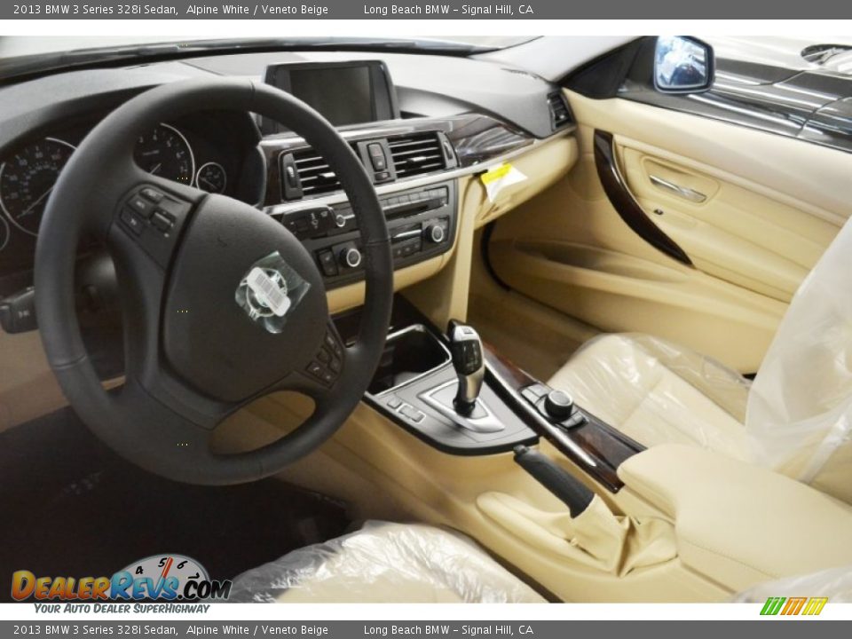 2013 BMW 3 Series 328i Sedan Alpine White / Veneto Beige Photo #6