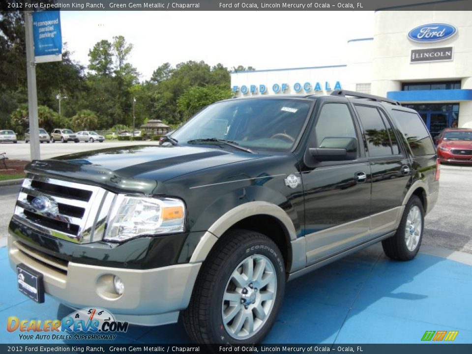 2012 Ford Expedition King Ranch Green Gem Metallic / Chaparral Photo #1