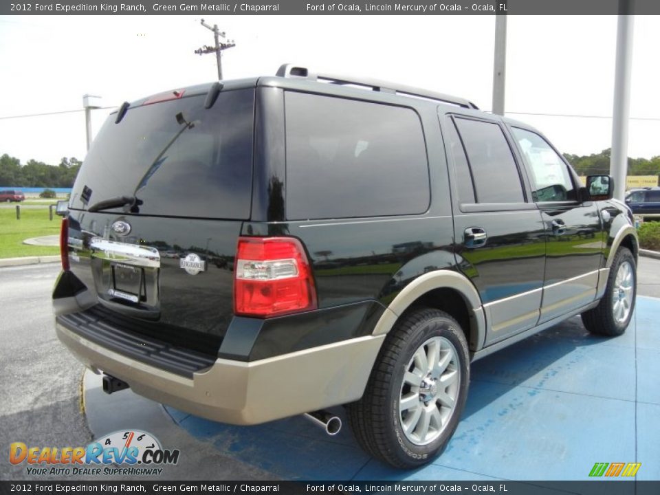 2012 Ford Expedition King Ranch Green Gem Metallic / Chaparral Photo #3