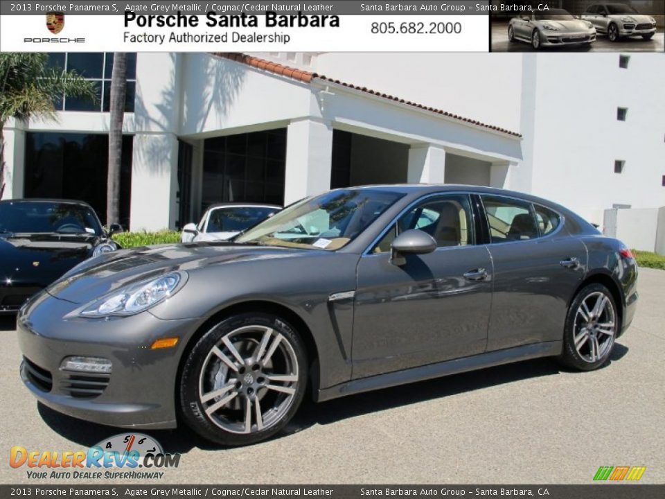 2013 Porsche Panamera S Agate Grey Metallic / Cognac/Cedar Natural Leather Photo #1
