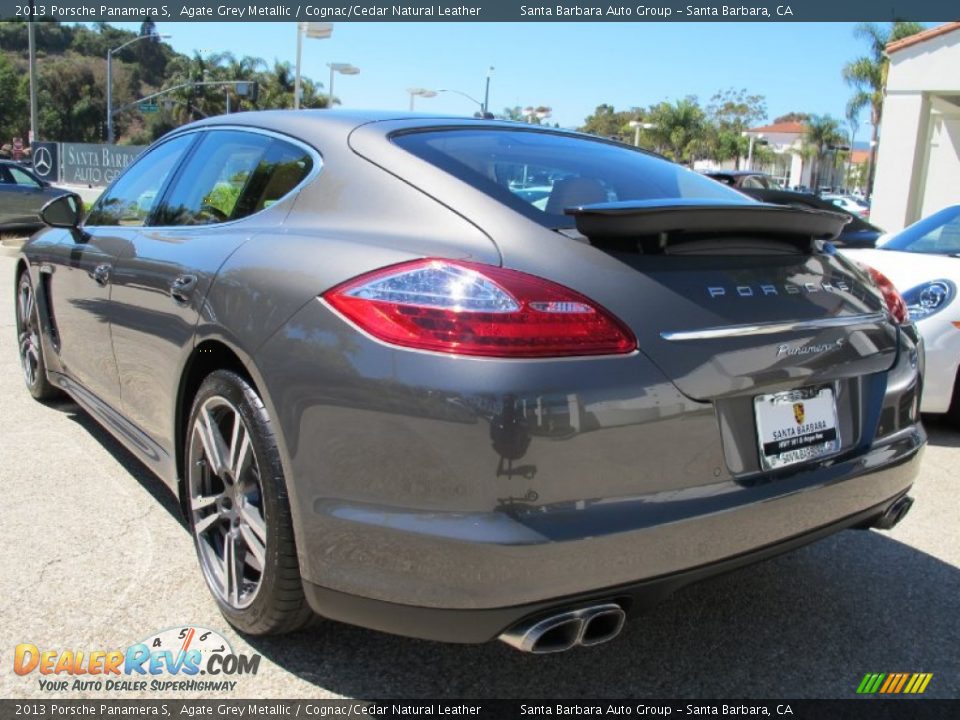2013 Porsche Panamera S Agate Grey Metallic / Cognac/Cedar Natural Leather Photo #3