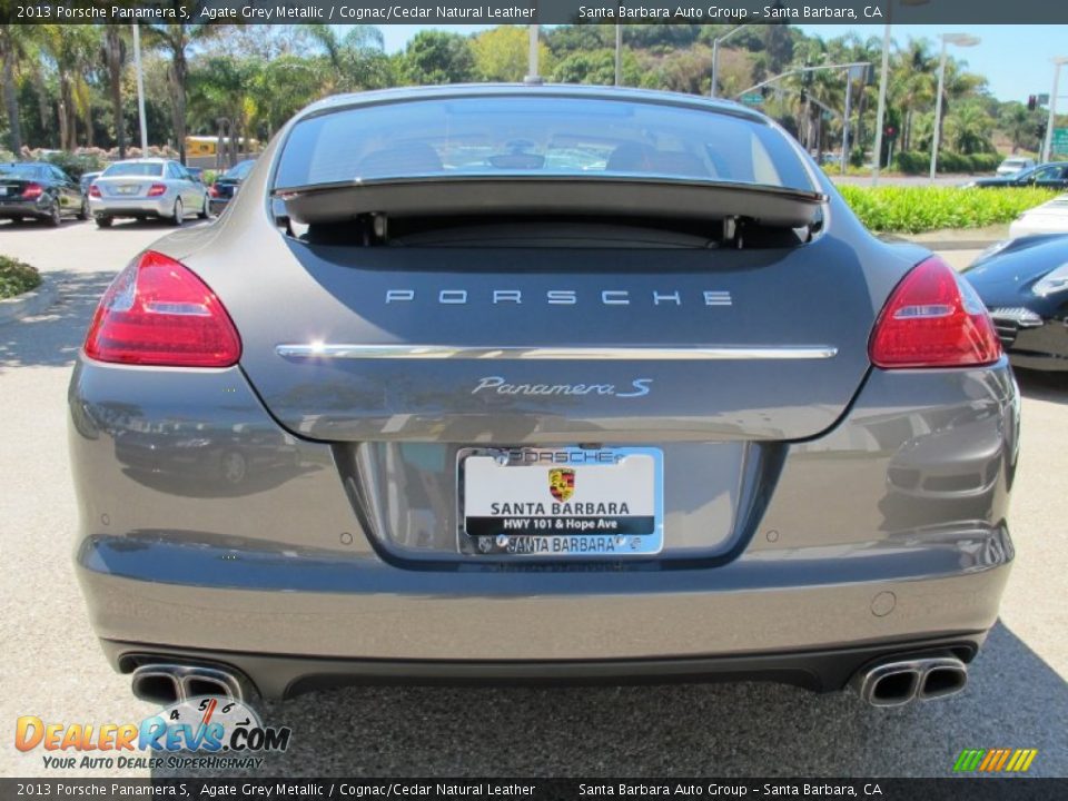 2013 Porsche Panamera S Agate Grey Metallic / Cognac/Cedar Natural Leather Photo #4