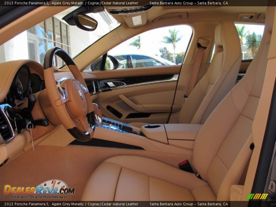 Cognac/Cedar Natural Leather Interior - 2013 Porsche Panamera S Photo #8
