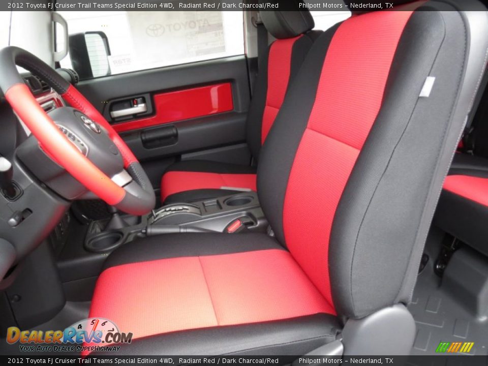 Dark Charcoal/Red Interior - 2012 Toyota FJ Cruiser Trail Teams Special Edition 4WD Photo #23