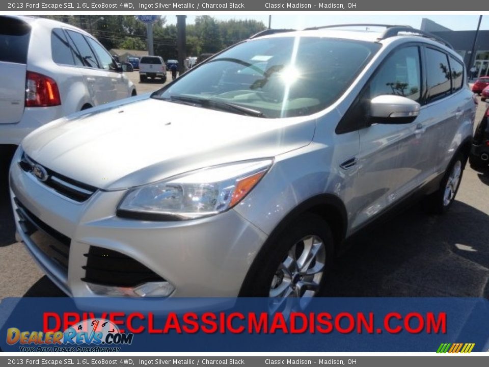 2013 Ford Escape SEL 1.6L EcoBoost 4WD Ingot Silver Metallic / Charcoal Black Photo #1