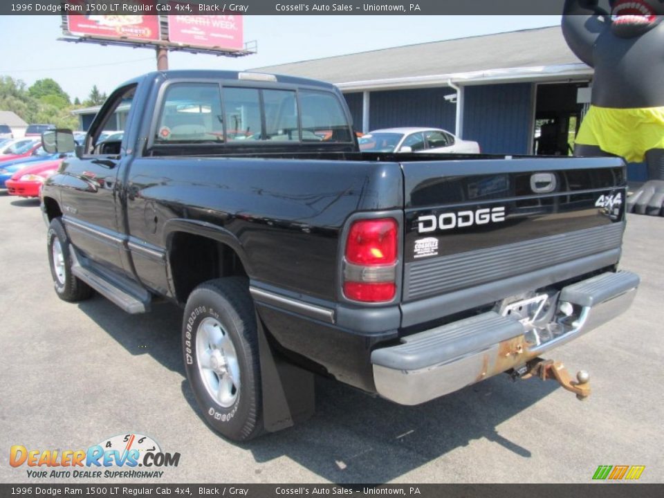 1996 Dodge Ram 1500 LT Regular Cab 4x4 Black / Gray Photo #3