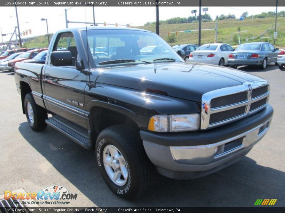 1996 Dodge Ram 1500 LT Regular Cab 4x4 Black / Gray Photo #7