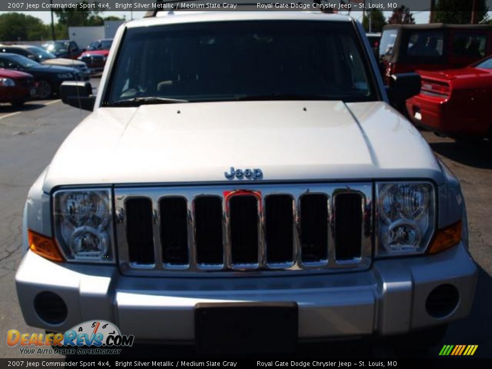 2007 Jeep Commander Sport 4x4 Bright Silver Metallic / Medium Slate Gray Photo #8