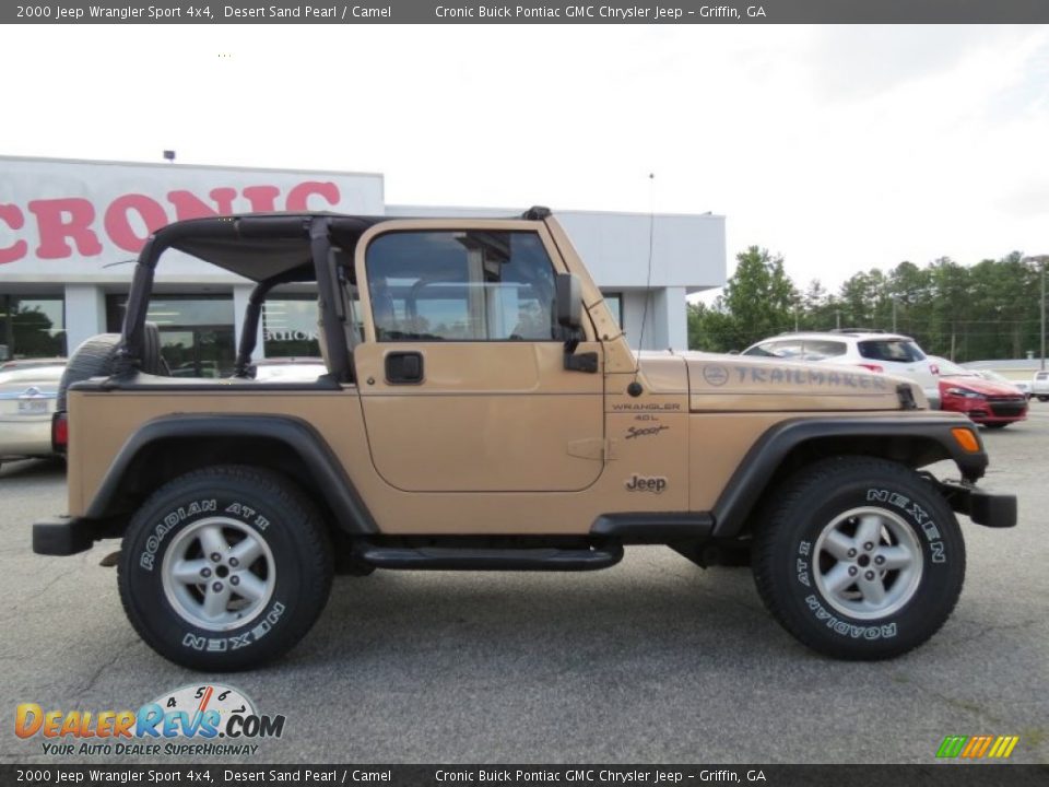 2000 Jeep Wrangler Sport 4x4 Desert Sand Pearl / Camel Photo #8