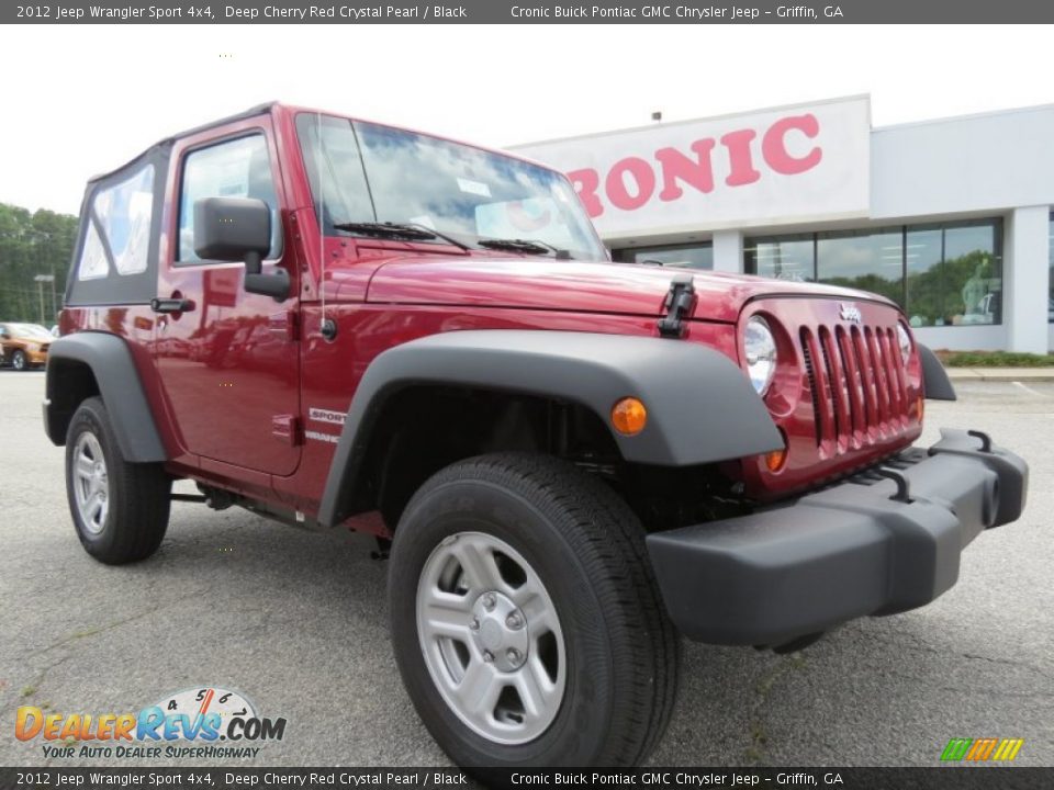 2012 Jeep Wrangler Sport 4x4 Deep Cherry Red Crystal Pearl / Black Photo #1