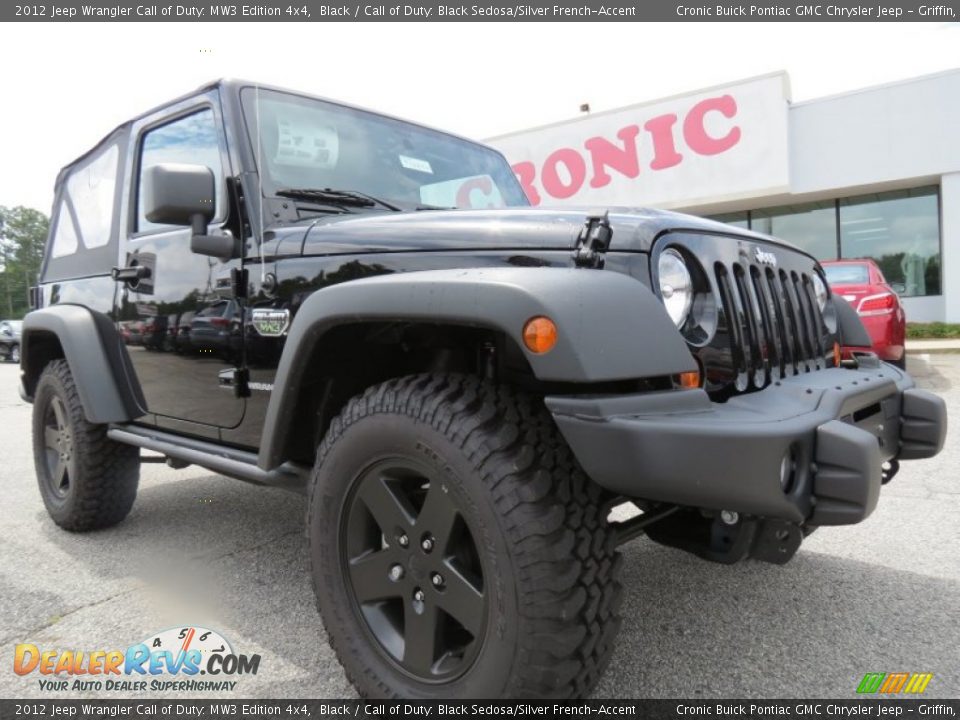 2012 Jeep Wrangler Call of Duty: MW3 Edition 4x4 Black / Call of Duty: Black Sedosa/Silver French-Accent Photo #1