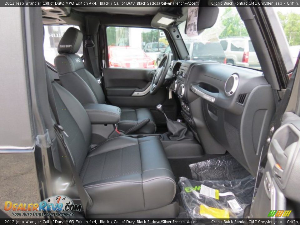 2012 Jeep Wrangler Call of Duty: MW3 Edition 4x4 Black / Call of Duty: Black Sedosa/Silver French-Accent Photo #14