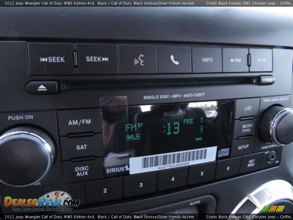 Audio System of 2012 Jeep Wrangler Call of Duty: MW3 Edition 4x4 Photo #18