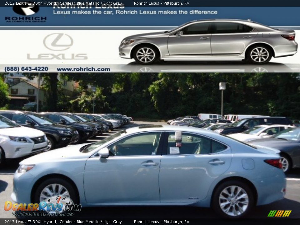 2013 Lexus ES 300h Hybrid Cerulean Blue Metallic / Light Gray Photo #1