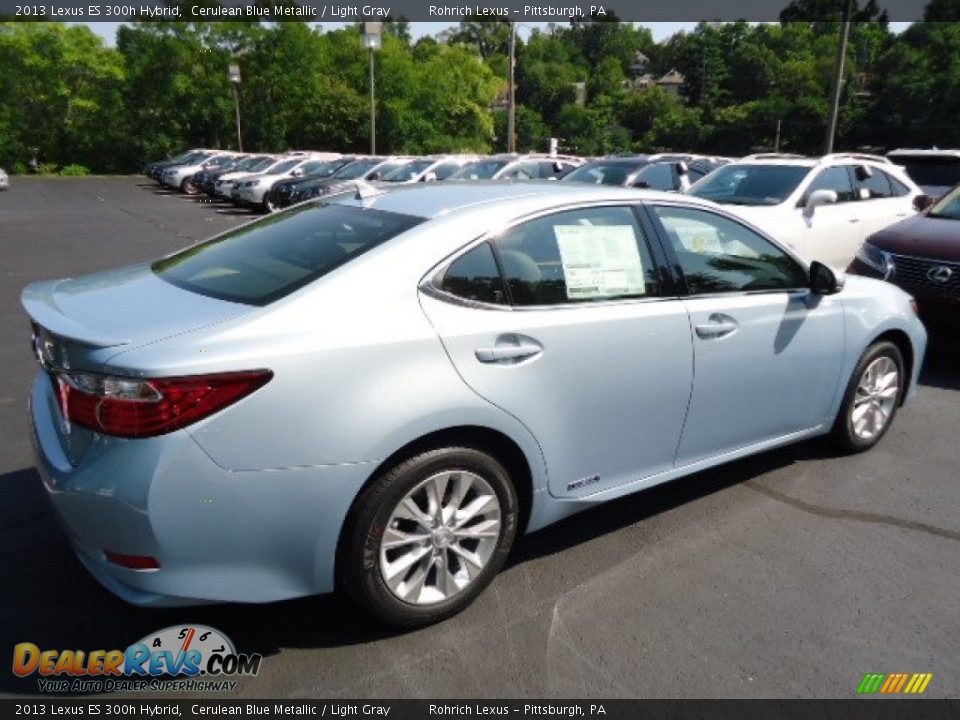 2013 Lexus ES 300h Hybrid Cerulean Blue Metallic / Light Gray Photo #4