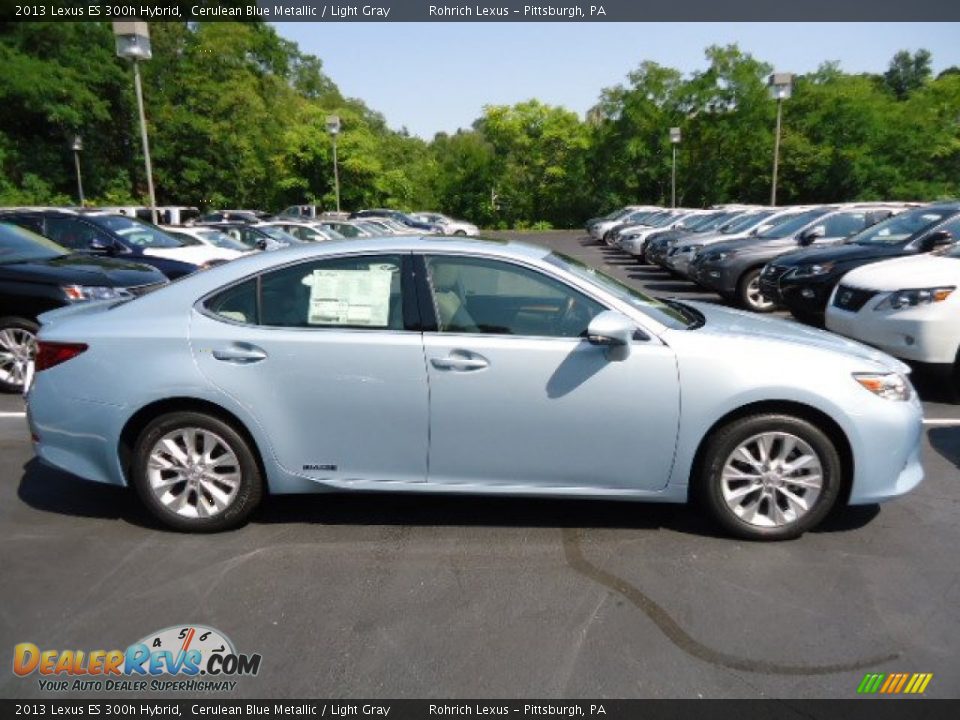 2013 Lexus ES 300h Hybrid Cerulean Blue Metallic / Light Gray Photo #5
