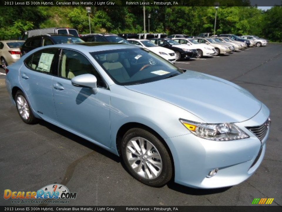 2013 Lexus ES 300h Hybrid Cerulean Blue Metallic / Light Gray Photo #6