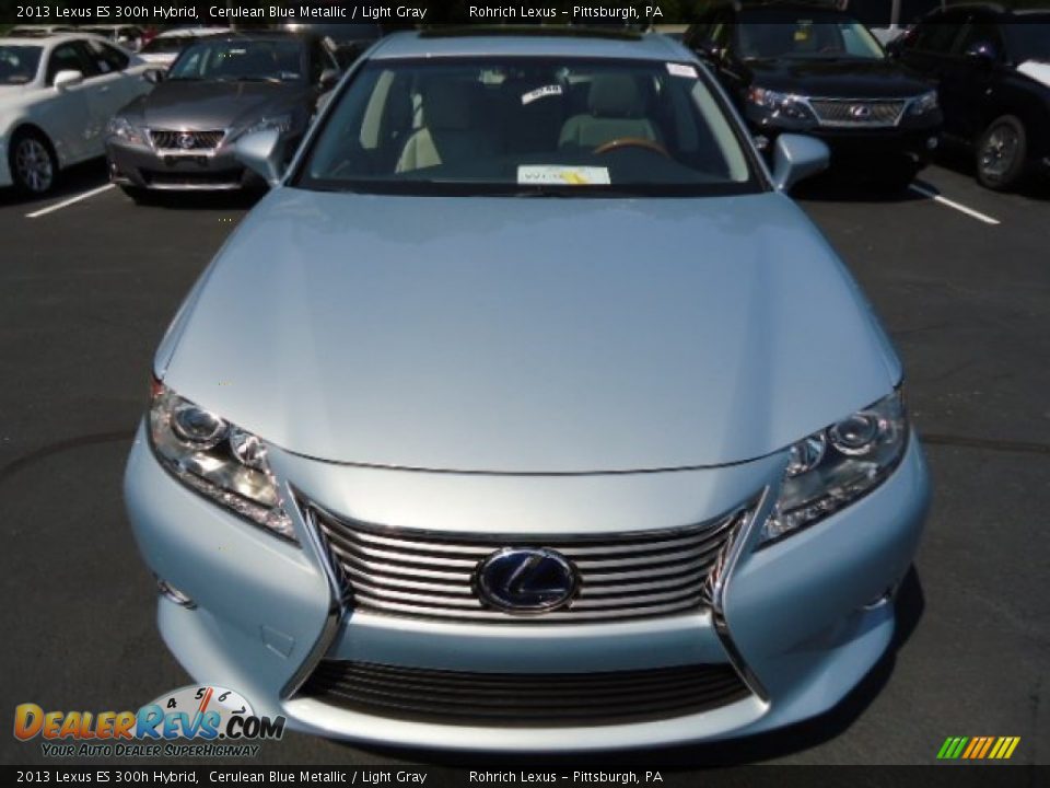 2013 Lexus ES 300h Hybrid Cerulean Blue Metallic / Light Gray Photo #7