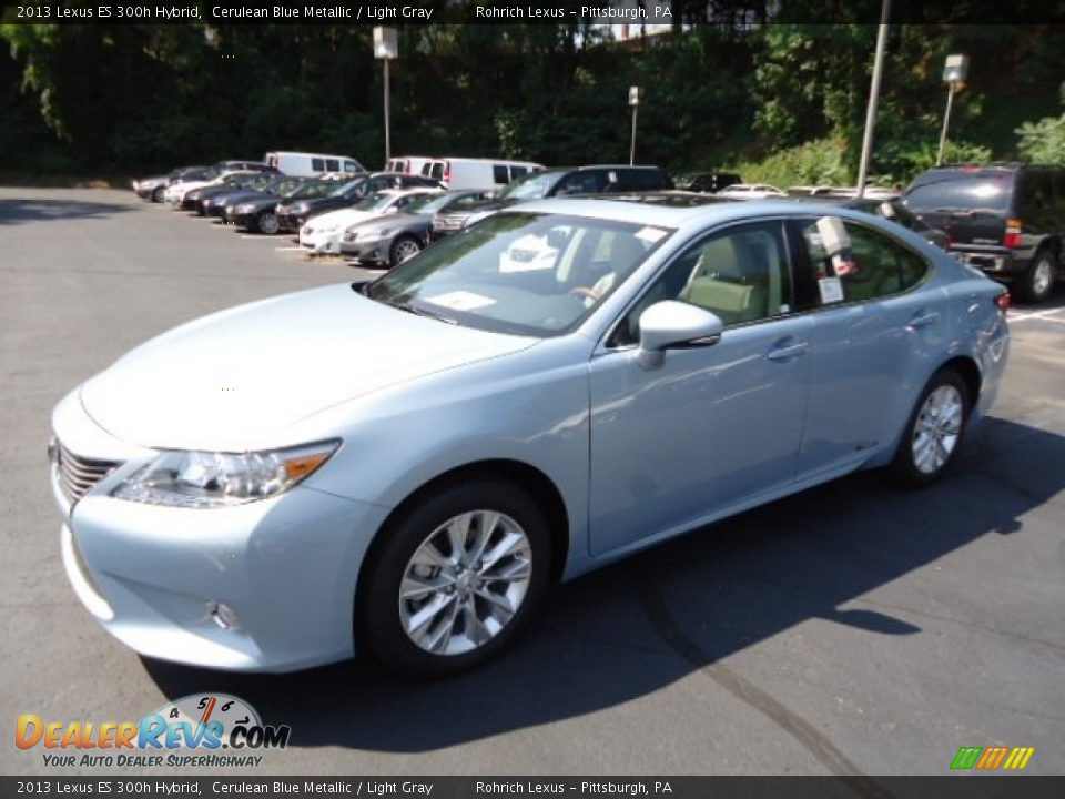 2013 Lexus ES 300h Hybrid Cerulean Blue Metallic / Light Gray Photo #8
