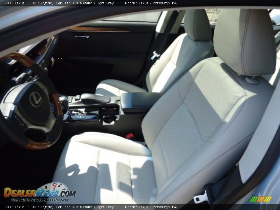 2013 Lexus ES 300h Hybrid Cerulean Blue Metallic / Light Gray Photo #10