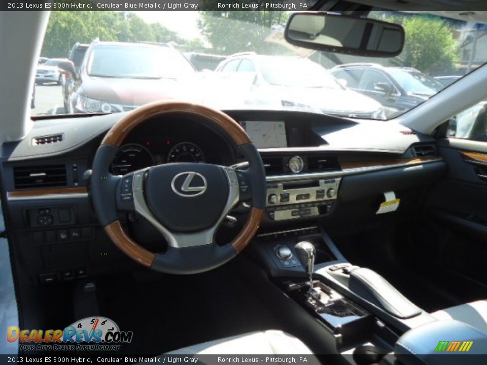 2013 Lexus ES 300h Hybrid Cerulean Blue Metallic / Light Gray Photo #12