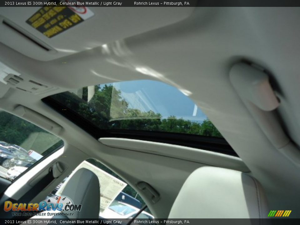 2013 Lexus ES 300h Hybrid Cerulean Blue Metallic / Light Gray Photo #15