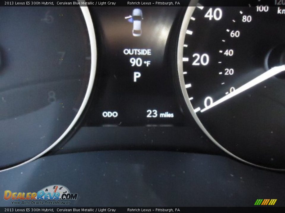 2013 Lexus ES 300h Hybrid Cerulean Blue Metallic / Light Gray Photo #20