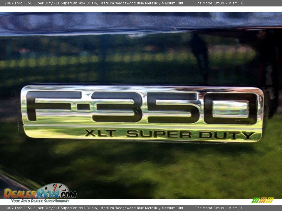 2007 Ford F350 Super Duty XLT SuperCab 4x4 Dually Medium Wedgewood Blue Metallic / Medium Flint Photo #16