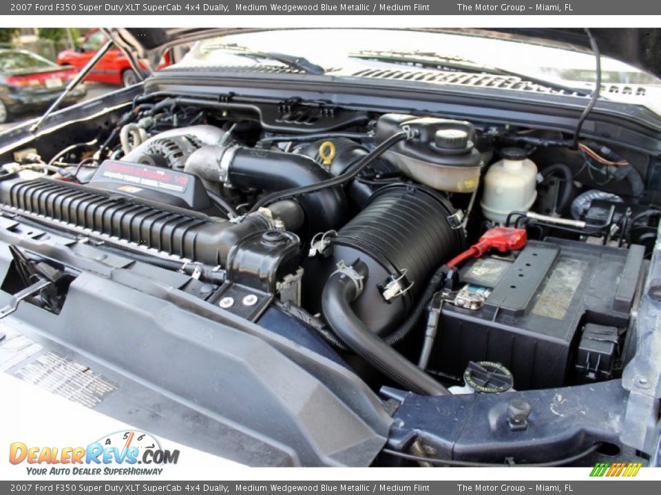2007 Ford F350 Super Duty XLT SuperCab 4x4 Dually Medium Wedgewood Blue Metallic / Medium Flint Photo #34