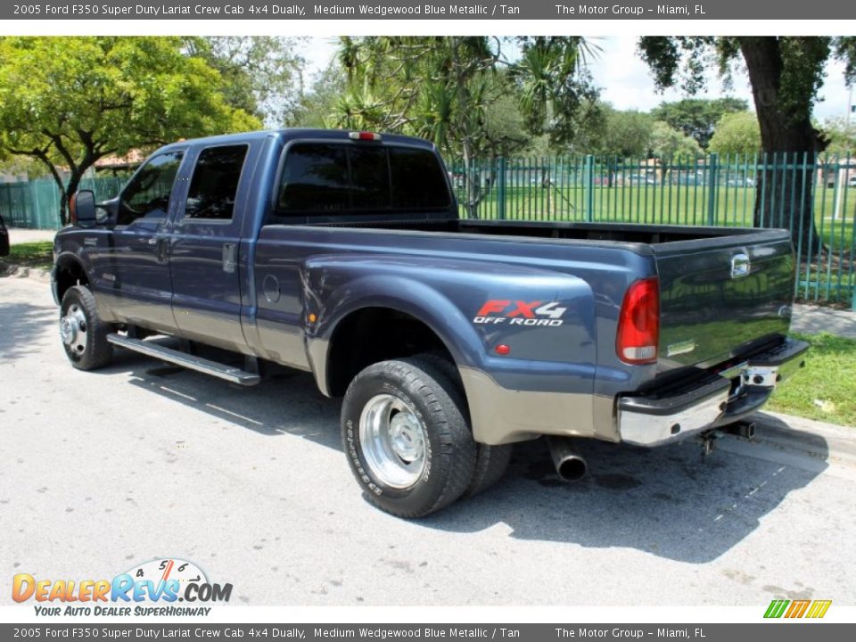 Medium Wedgewood Blue Metallic 2005 Ford F350 Super Duty Lariat Crew Cab 4x4 Dually Photo #6