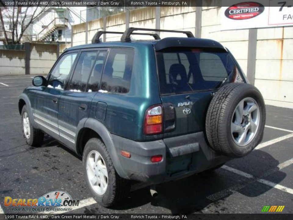 1998 Toyota RAV4 4WD Dark Green Pearl Metallic / Dark Gray Photo #2