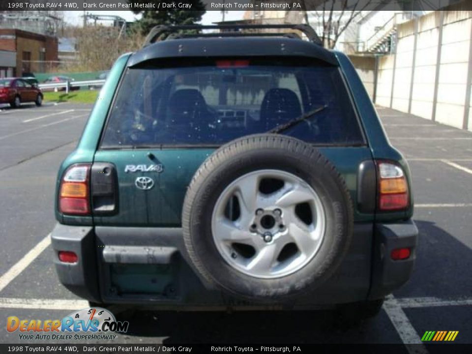 1998 Toyota RAV4 4WD Dark Green Pearl Metallic / Dark Gray Photo #3