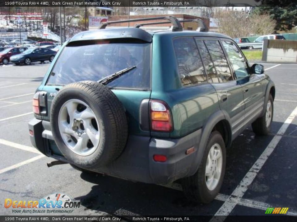 1998 Toyota RAV4 4WD Dark Green Pearl Metallic / Dark Gray Photo #4