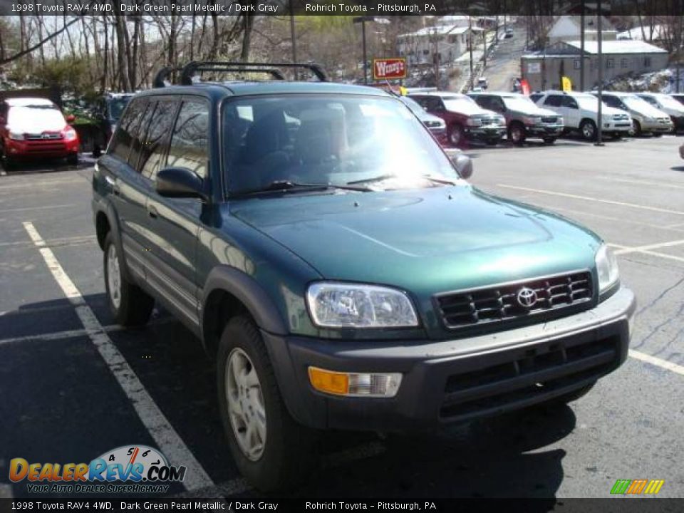 1998 Toyota RAV4 4WD Dark Green Pearl Metallic / Dark Gray Photo #6