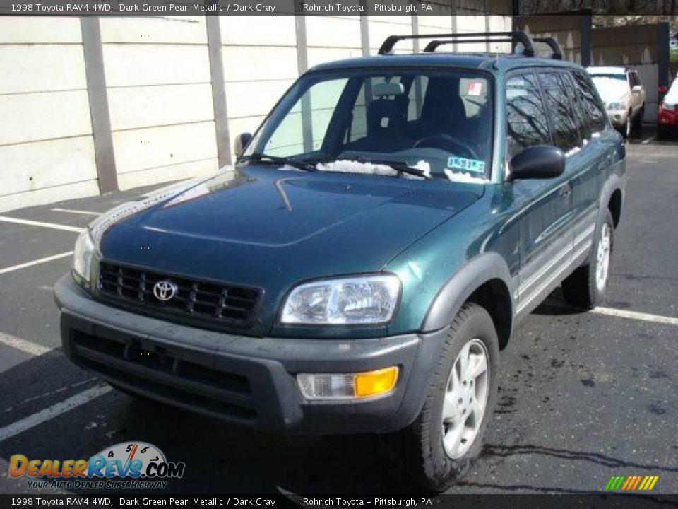 1998 Toyota RAV4 4WD Dark Green Pearl Metallic / Dark Gray Photo #8