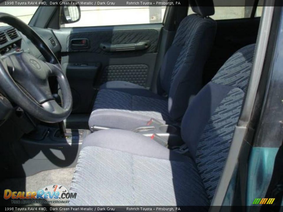 1998 Toyota RAV4 4WD Dark Green Pearl Metallic / Dark Gray Photo #10